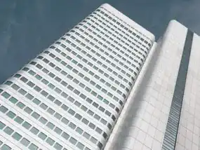 Glass building facade